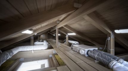 Flexit Nordic CL2 pööningule paigaldatud kompaktne rootorsoojustagastiga ventilatsiooniseade
