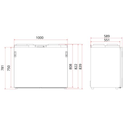 Flexit Nordic S7 SW ventilatsiooniseadme mõõtmed kuni 450 m² kodudele